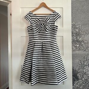 NWT Kate Spade Striped Fit N Flare Dress Size 10 With Pockets